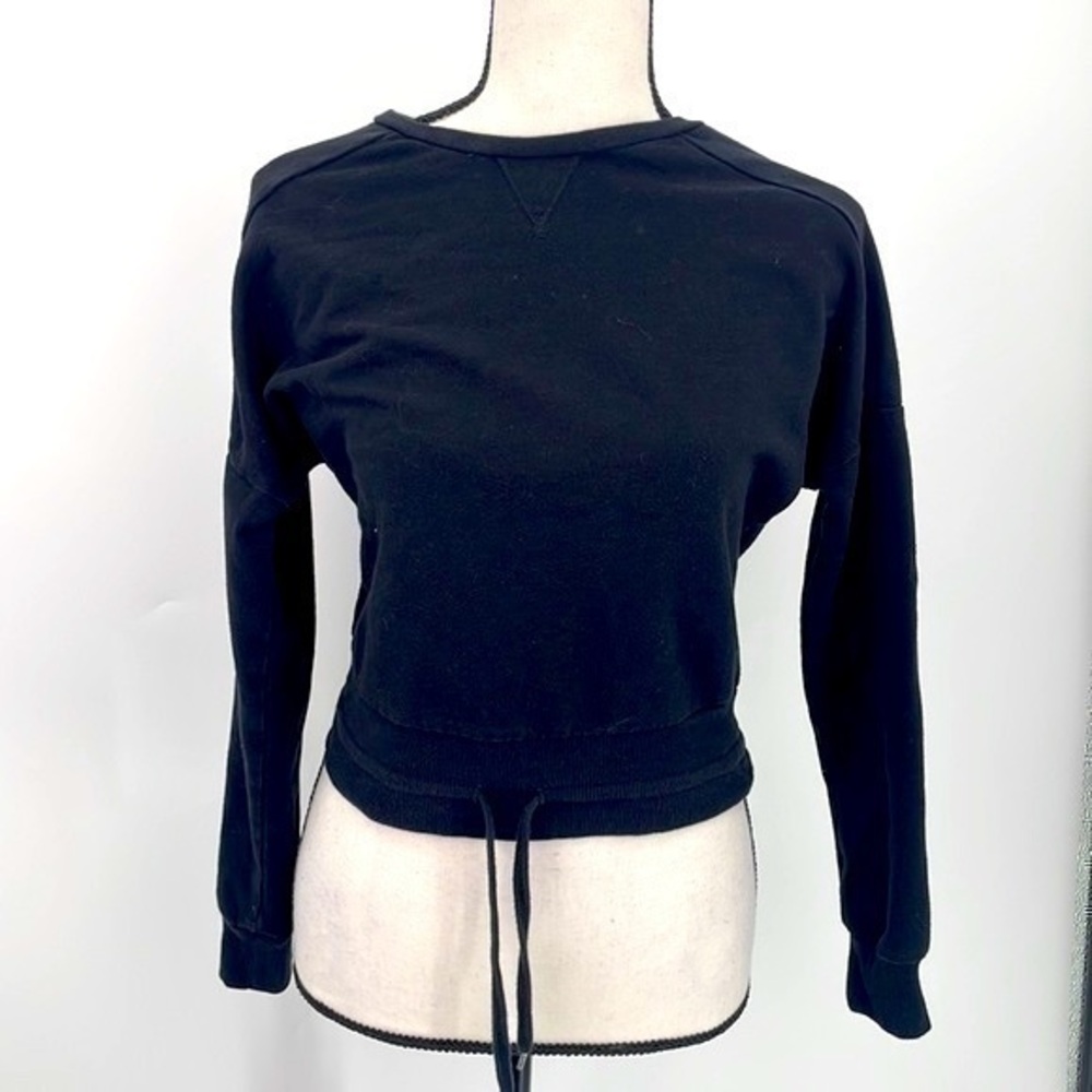UEC Guess blacked cropped sweatshirt. Guess logo on back size small